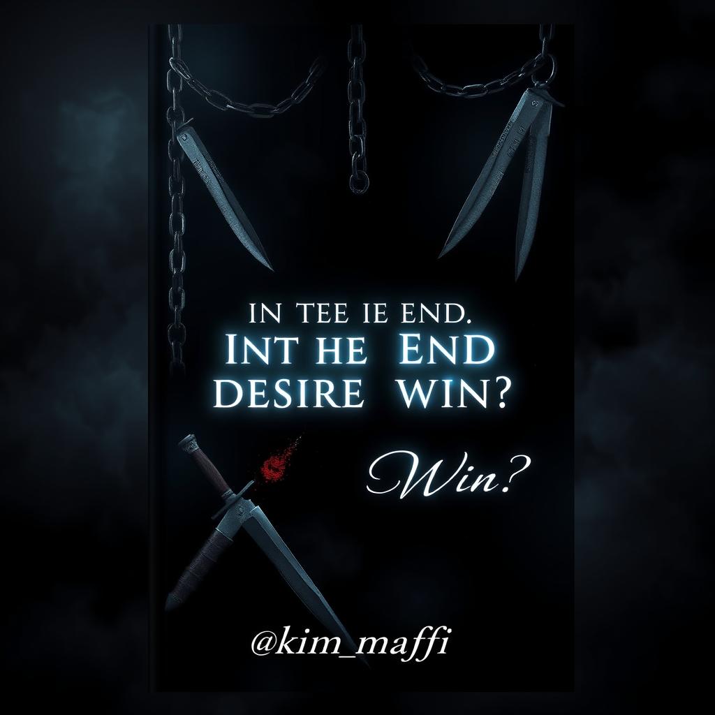 A dark, atmospheric cover for a book titled "In the End Does Desire Win?" featuring a nighttime scene