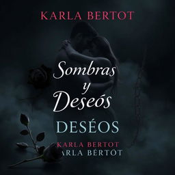 A dark and intriguing image representing the book 'Sombras y Deseos' by Karla Bertot