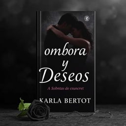 A dark and intriguing image representing the book 'Sombras y Deseos' by Karla Bertot