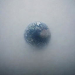 Alter the current image of planet Earth, now enshrouded in a dense, gloomy fog, obscuring everything all the way to the far corners of the world.