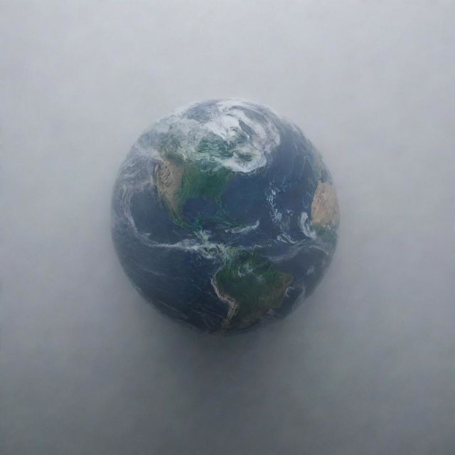 Alter the current image of planet Earth, now enshrouded in a dense, gloomy fog, obscuring everything all the way to the far corners of the world.