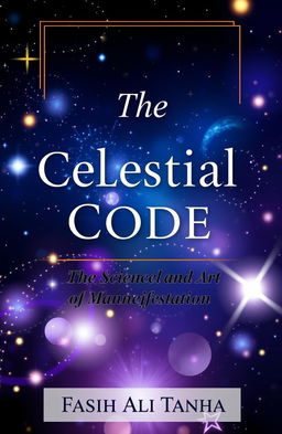 A 5x8 book cover design titled 'The Celestial Code' with a celestial, mystical theme