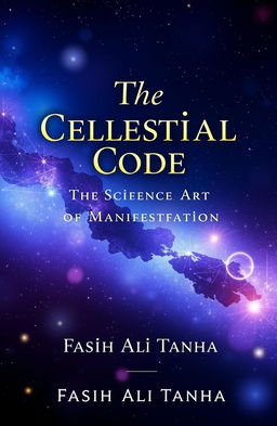 A 5x8 book cover design titled 'The Celestial Code' with a celestial, mystical theme