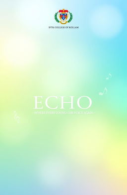 A vibrant and engaging cover page design for IFTK College of Kollam, featuring the college logo prominently at the top