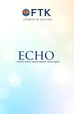 A vibrant and engaging cover page design for IFTK College of Kollam, featuring the college logo prominently at the top