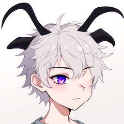 An anime-style illustration of a boy with pale skin and messy hair