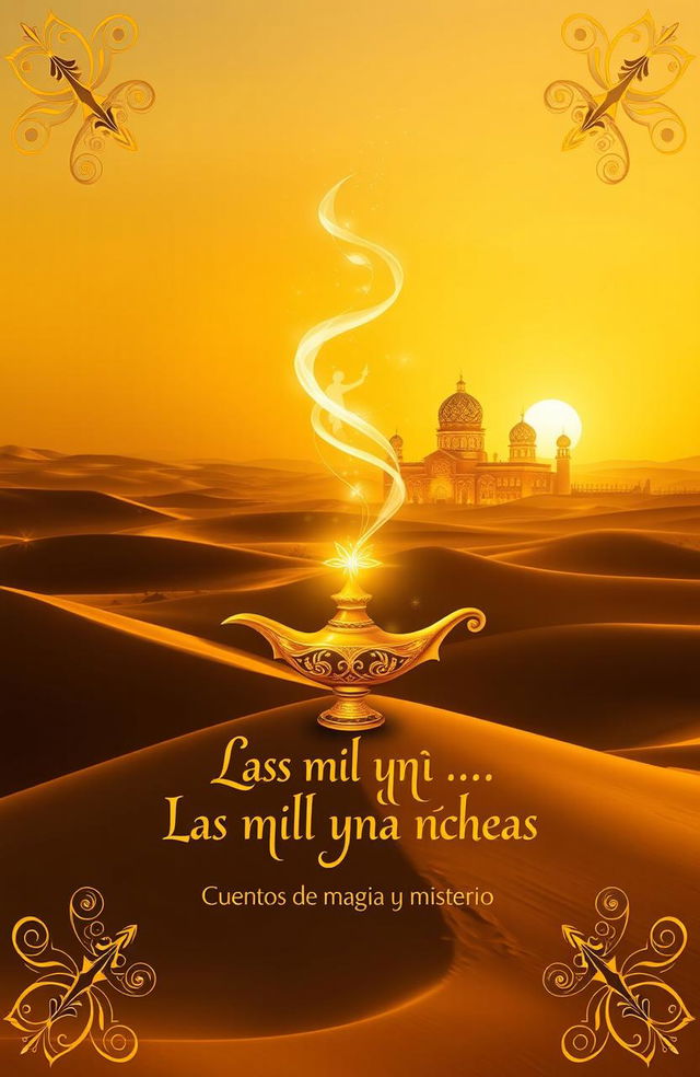 A stunning book cover design titled 'Las mil y una noches'