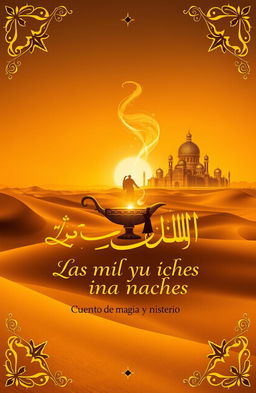 A stunning book cover design titled 'Las mil y una noches'