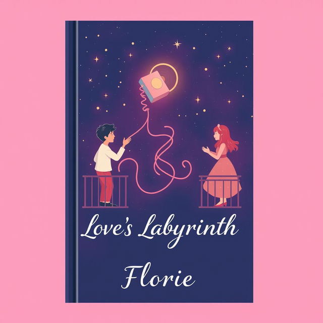 A captivating book cover for a Wattpad story, featuring a color theme inspired by the night sky in soft shades of pink