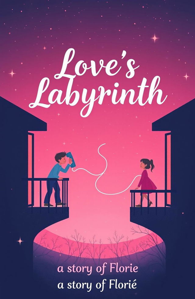 A whimsical cover design for a Wattpad story titled 'Love's Labyrinth'