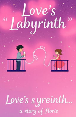 A whimsical cover design for a Wattpad story titled 'Love's Labyrinth'