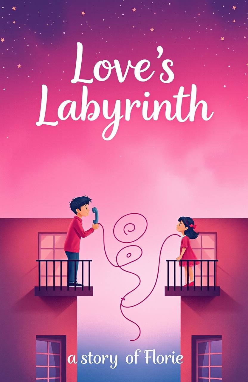 A whimsical cover design for a Wattpad story titled 'Love's Labyrinth'