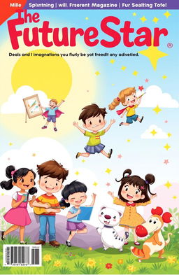 An illustrated cover for a children's magazine titled 'The Future Star'