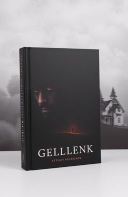 A book cover featuring a predominantly black background with wisps of clouds