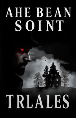 A book cover featuring a predominantly black background with wisps of clouds