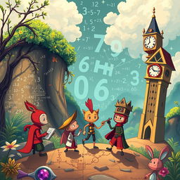 In the magical land of Bilangan, where numbers dance and formulas sing, five unique algorithms - Algoritma, Aritmetika, Statistik, Geometri, and Kriptografi - unite to combat the evil virus named Chaos