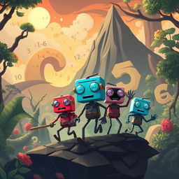 In the enchanting land of Bilangan, where numbers dance and formulas sing, five unique algorithms - Algoritma, Aritmetika, Statistik, Geometri, and Kriptografi - embark on a daring quest to stop the evil virus named Chaos