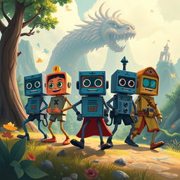 In the imaginative land of Bilangan, where whimsical numbers dance and lively formulas sing, five distinct characters take center stage: Algoritma, Aritmetika, Statistik, Geometri, and Kriptografi