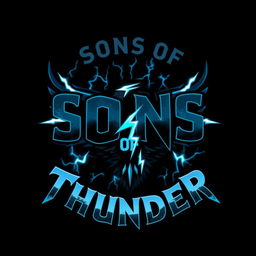 Design a logo for a hard rock band called 'Sons of Thunder'