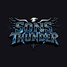 Design a logo for a hard rock band called 'Sons of Thunder'