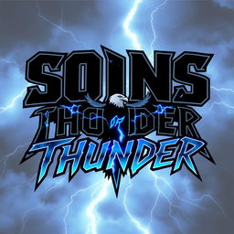Design a logo for a hard rock band called 'Sons of Thunder'