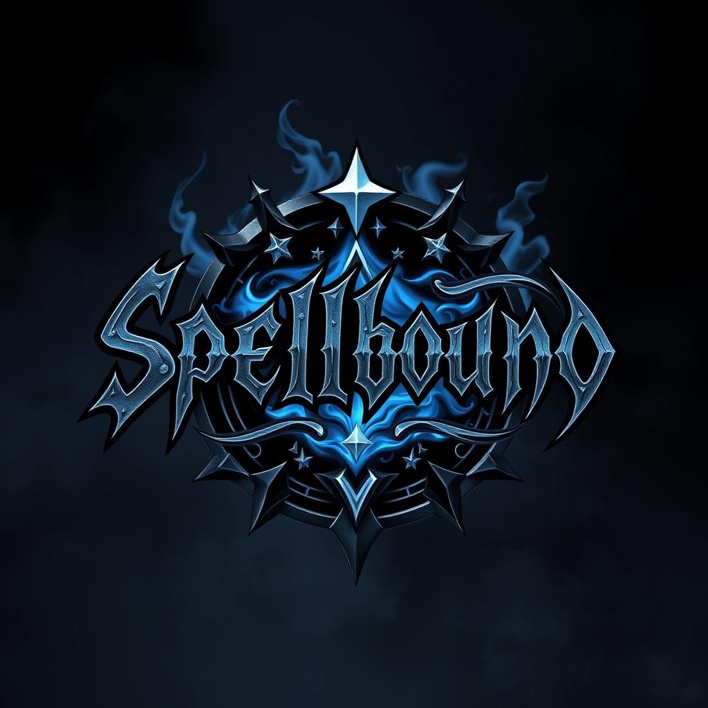 A striking logo design for a hard rock band called 'Spellbound'