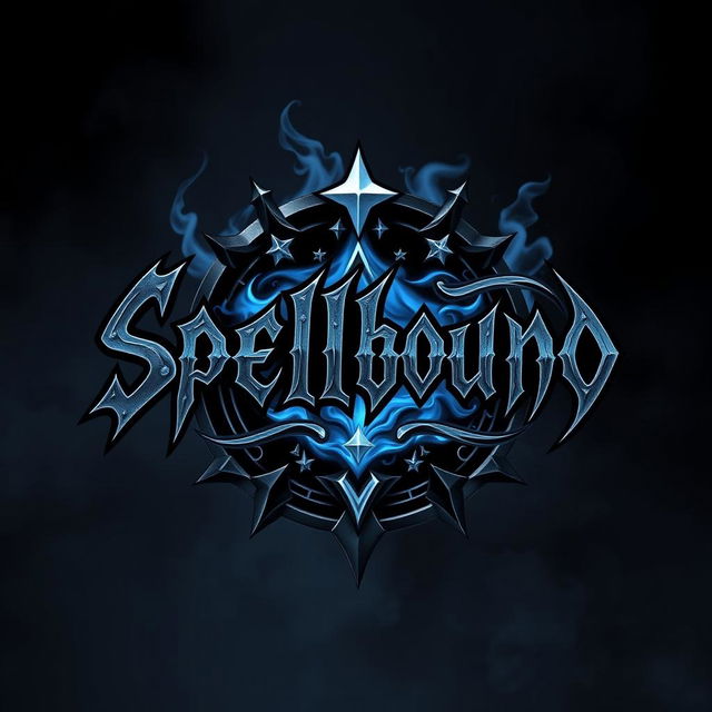 A striking logo design for a hard rock band called 'Spellbound'