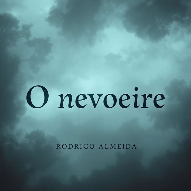 A chilling book cover for a supernatural horror novel titled "O nevoeiro" by the author "Rodrigo Almeida"