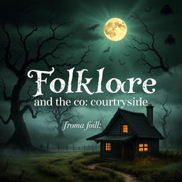 A captivating vertical novel cover for 'Folklore and Strange Tales from the Countryside'