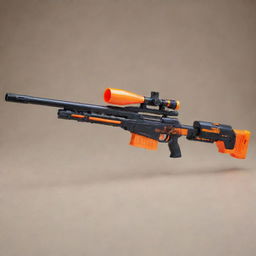 A high-precision Nerf bolt action sniper rifle, its sleek, vibrant design and precise mechanics on full display, posed ready for a thrilling Nerf showdown.