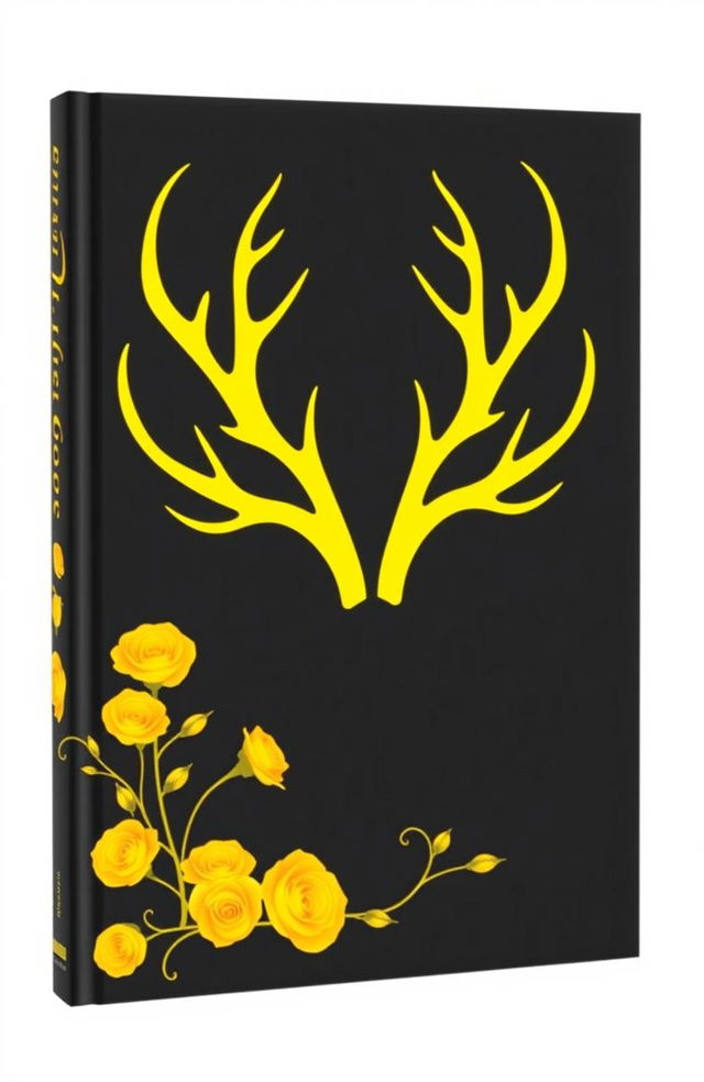 A book cover featuring a striking design on a black background