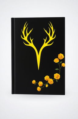 A book cover featuring a striking design on a black background