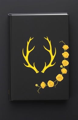 A book cover featuring a striking design on a black background