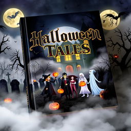 A captivating Halloween-themed book cover featuring a spooky and atmospheric design