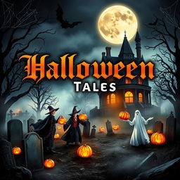A captivating Halloween-themed book cover featuring a spooky and atmospheric design