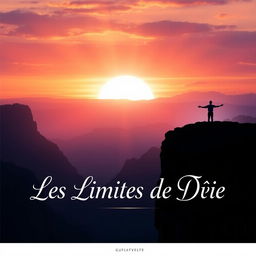 A visually striking ebook cover for 'Les Limites de Dieu', featuring a majestic landscape that represents the idea of divine limits