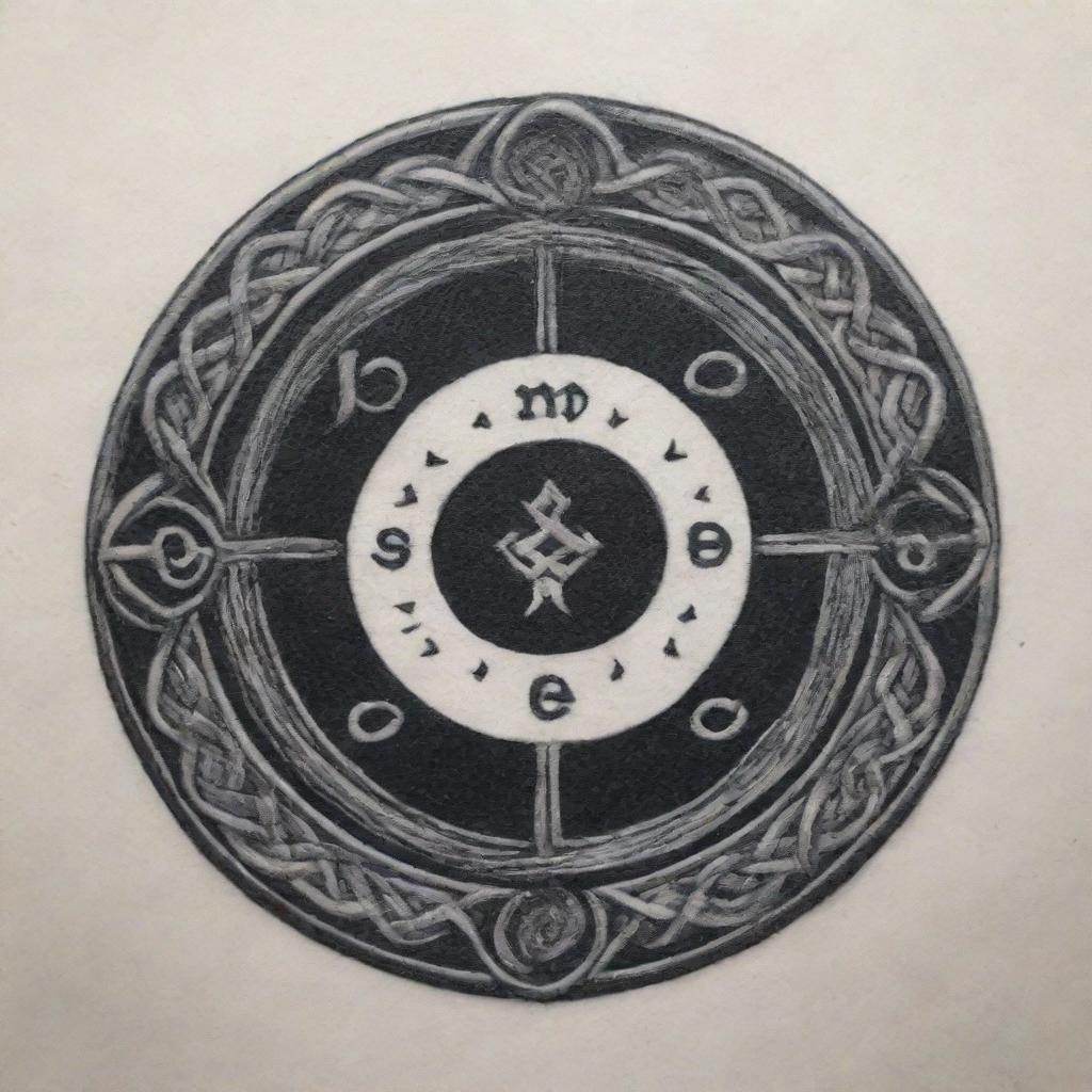 Forearm tattoo design based on the 'Sleep Token' band, weaving together elements of their logo, musical style, and album artwork