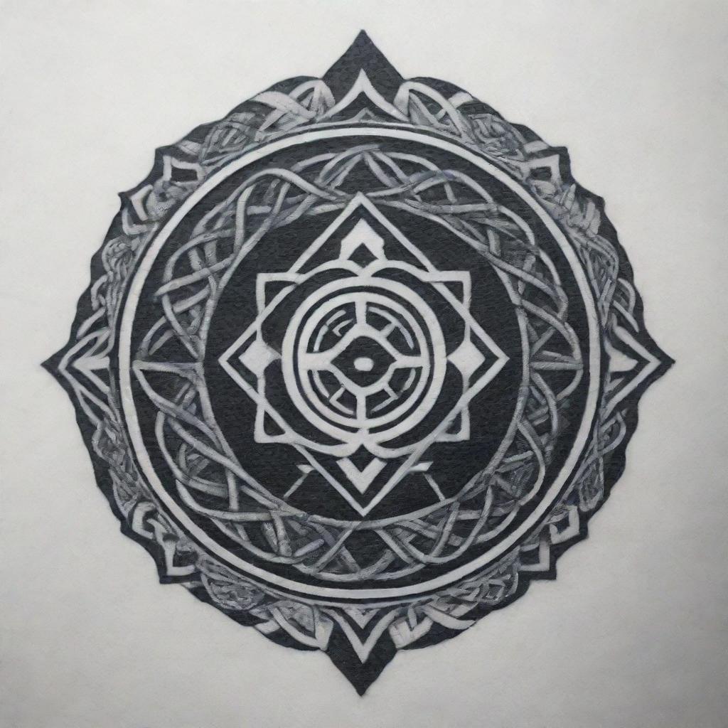 Forearm tattoo design based on the 'Sleep Token' band, weaving together elements of their logo, musical style, and album artwork