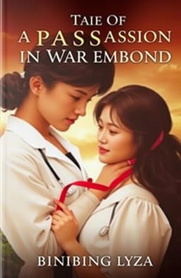 A compelling book cover for a historical fiction novel set in World War II in the Philippines, featuring a passionate love story between a girl doctor and a Japanese Army captain