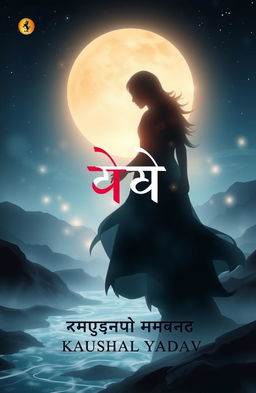 A visually captivating book cover design for a novel titled 'रूह' in Hindi, authored by Kaushal Yadav