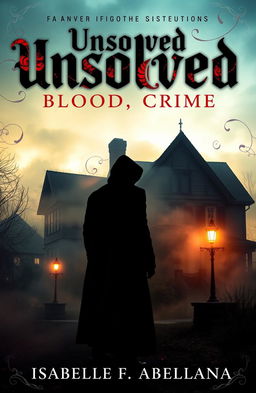 A gripping book cover for a paranormal romance titled 'Unsolved Blood; Crime' by Isabelle F