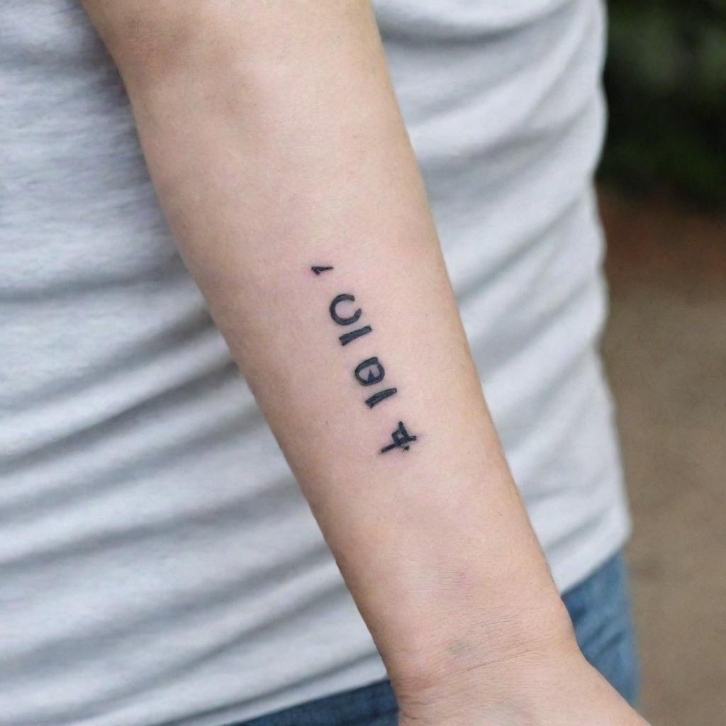 Stylish and personalized forearm tattoo of the name 'Casey'. The typography should be elegantly crafted, possibly with an accent design