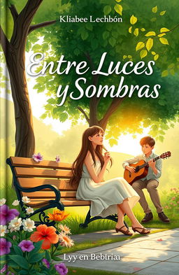 A beautifully illustrated book cover titled 'Entre Luces y Sombras'