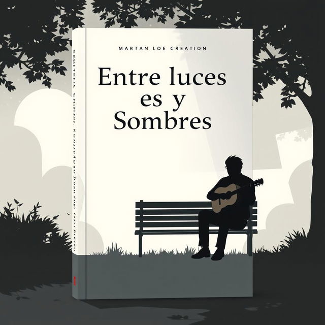 A minimalist book cover titled 'Entre Luces y Sombras'