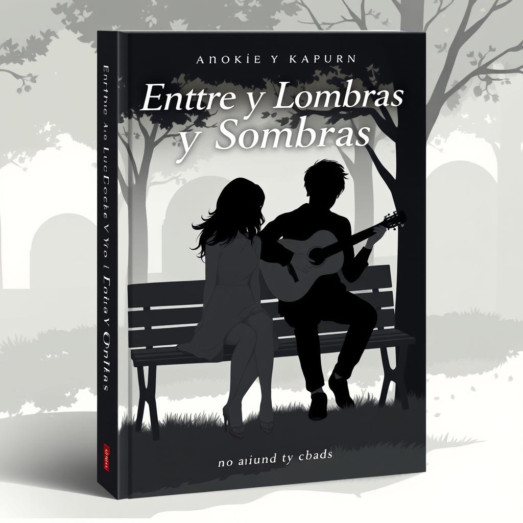 A minimalist book cover titled 'Entre Luces y Sombras'