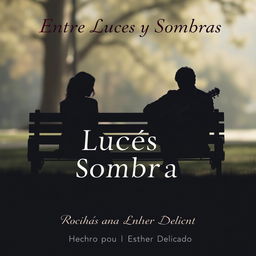 A book cover titled 'Entre Luces y Sombras' that represents the themes of love and heartbreak