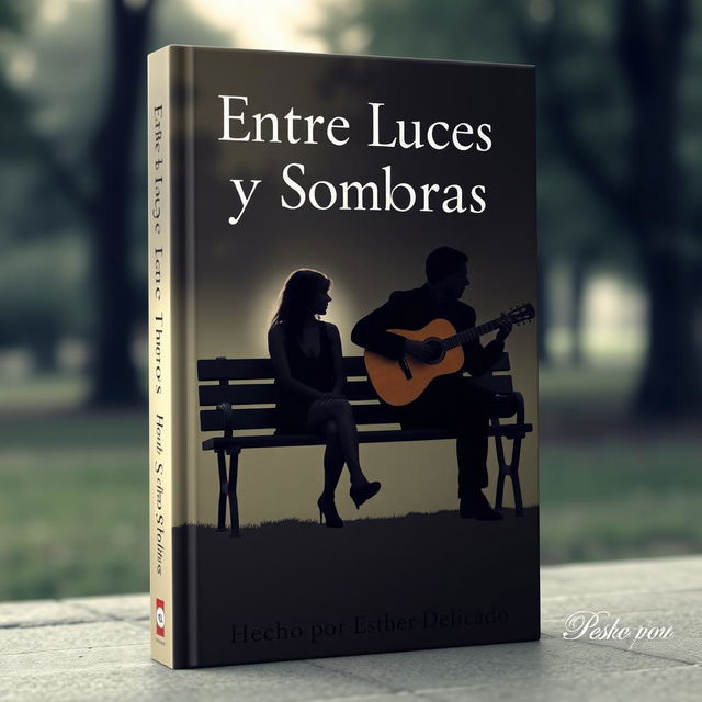 A book cover titled 'Entre Luces y Sombras' that represents the themes of love and heartbreak