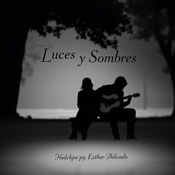 A book cover titled 'Entre Luces y Sombras' that conveys themes of love and heartbreak