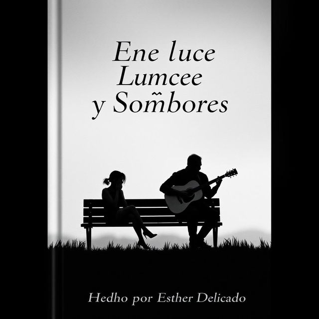 A book cover titled 'Entre Luces y Sombras' that conveys themes of love and heartbreak