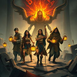 In the enchanting land of Bilangan, where numbers dance and formulas sing, five unique algorithms come to life: Aritmetika, Statistik, Geometri, and Kriptografi, all depicted as realistic human figures in an ancient kingdom setting